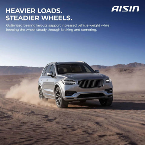 Premium Two Piece Rear Wheel Bearing And Hub Assembly Kit For Smooth Rolling And Solid Grip Heavy Duty Build in action on SUV.