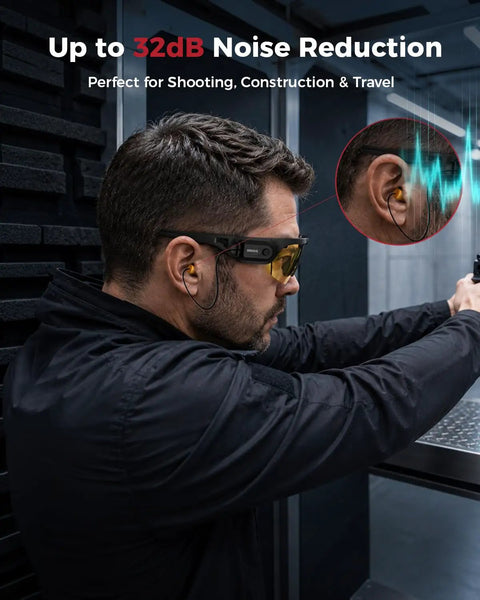 Ride Or Die Tough As Nails Safety Glasses Ansi Z87.1 Certified with foam earplugs for shooting and construction use.