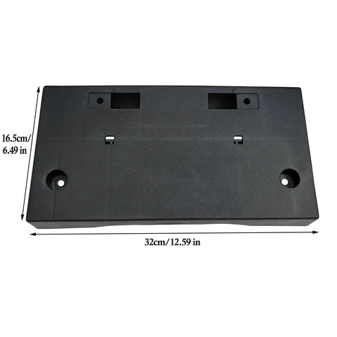 Front Bumper License Plate Frame Bracket For Nissan Frontier 2005 2006 2007 2008 2009 2010 2011 2012 2013 2014 2015 2016 2017 2018 2019 Steel Bumper Direct Replacement No Drilling, showing dimensions.