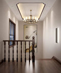 Dope Matte Black 24 Inch Up And Down LED Vanity Light on bathroom wall illuminating hallway decor