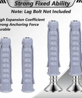 16 Pcs Concrete Wall Anchors 10x50mm Heavy Duty Plastic Anchors for TV Mount Installation