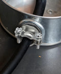 50 Pack Half Inch Clamp Type Cable Connectors For NM Cable, installed in metal electrical box, silver zinc alloy, rust-resistant