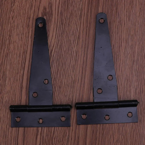 12 Pack 4 Inch Black Iron T Shape Door Hinges Heavy Duty Gate Hinges With Six Screw Holes Quick Dismantle And Easy To Install For Hotels