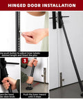 Hinged Door Installation for Two Pack Heavy Duty Metal Door Security Bars Adjustable For Hinged And Sliding Glass Doors Non Slip Base