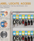72 Key Lock Box Wall Mount Smart Key Cabinet With App Access Log Digital Keypad Bluetooth and No Wifi Unlock detail view