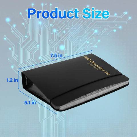Top Shelf SMD 0201 Capacitor Kit Packing 2550 Surface Mount Chips With Broad Values From.5Pf To 220Nf Sorted In A Sweet Labeled Folio size view.