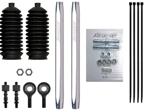 Trade In Those Flimsy Rods For This Bulletproof 6061 Billet Aluminum Hex Tie Rod Kit For 2018 Plus Polaris Ranger XP 1000 And Crew Models includes heavy-duty components.