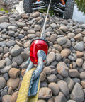 Close-up of ProLink XTV Shackle D Ring for Winch Cables and Synthetic Ropes Up to Five Sixteenths Inch in off-road setting.
