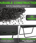 Leakproof 37.5 Gallon Compost Tumbler with durable PP material, rotating drum handle, sturdy metal frame for outdoor gardens