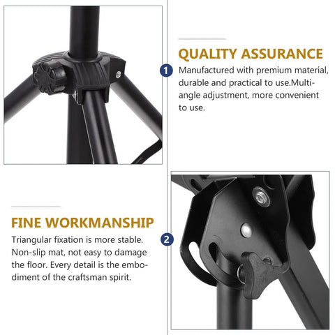 Knockout Foldable Snare Drum Stand With Heavy Duty Tripod Base Silent Practice Holder Fits 12 Inch Drum detail of adjustable clamp