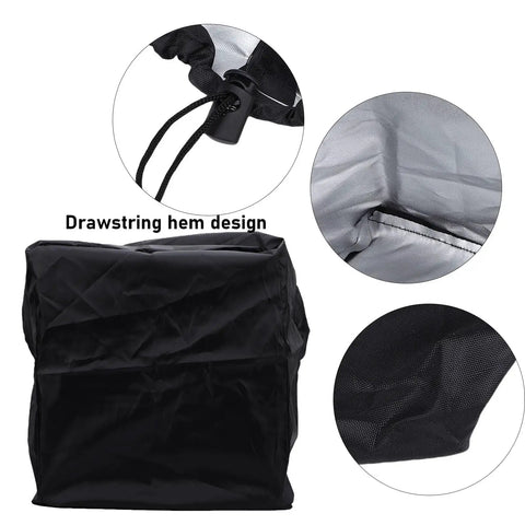 Heavy Duty Electric Vehicle Wall Charger Cover 2 Pack Waterproof Adjustable Ev Charging Station Protector With Secure Drawstring close-up of drawstring hem design.