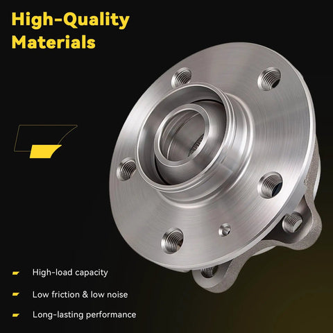 2X Front Wheel Hub And Bearing Assembly For Audi A4 A5 Q5 S4 S5 RS5 S6 S7 S8 2009 To 2015 showing high-quality steel construction.