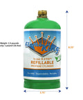 Front view of 2 Pack Refillable Empty 1Lb Propane Tanks For Camping And Hiking DOT Compliant And Eco Friendly Gas Cylinders