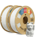 Top Notch Matte PLA Filament 2KG Spool featuring sleek frosted finish next to a lucky cat statue.