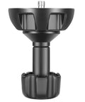 75mm Bowl To Flat Converter Adapter With Three Eighths Inch Screw Mount For Tripods And Fluid Heads made from aluminum, front view.