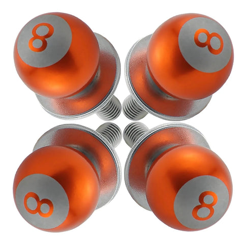 8 Ball License Plate Screws and Fasteners Kit for Cars Trucks and Motorcycles Universal Fit Durable Stainless Steel and Aluminum Alloy Bolts