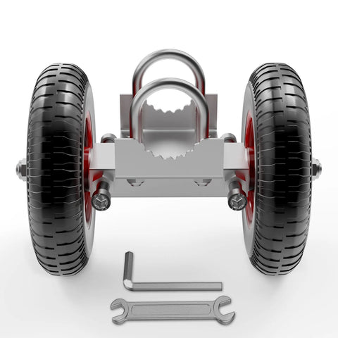 8 Inch Rolling Gate Wheels With Double U Bolts Heavy Duty Gate Rollers And Sliding Gate Carrier For Metal Tube Gates