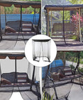 Bug Free Patio Swing Mosquito Netting With Zipper Door And Waterproof Roof For Outdoor Porch Swing 3 Seater 49.2x80.7x80.7 Inches Ultra Fine 1mm Mesh
