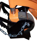 Beefy Mower Caster Lockdown For Zero Turn Mowers ZTR Fits 10.5 To 12.5 Inch Caster Tires, lockable wheel holder installed