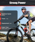 Rock Solid 53cc 4 Stroke Gas Engine Motorized Bicycle Conversion Kit on mountain bike, showing engine placement and options.