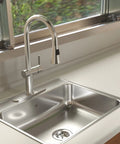 Creemore 25-Inch Left-Right By 22-Inch Front-To-Back Drop-In Single Bowl Stainless Steel Kitchen Sink With EZ Torque Fastener System, 1-Hole Design