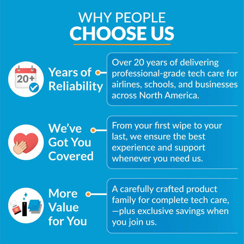 Infographic titled 'Why People Choose Us', highlighting reliability, support, and value with icons and text descriptions.