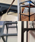 Heavy Duty Black Anodized 2020 Aluminum Extrusion Connector Kit With 40 Pro Grade Corner Brackets M5 Sliding T Nuts And Hex Screws for building a multi-shelf frame.