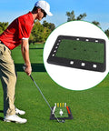 Pro-Grade Swing Training Mat For Golf Practice Rubber Hitting Pad on grass with slip proof surface and portable stable turf