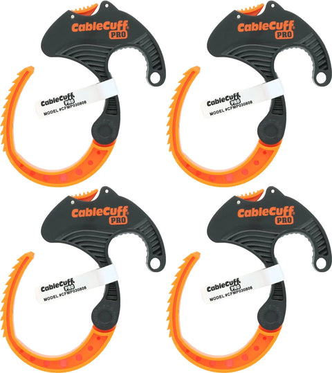 4 Pack Adjustable Cable Cuff Reusable Tie Replacements For Extension Cords And Electronics 2 Inch Diameter