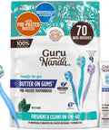 Mini Disposable Travel Toothbrush With Pre Pasted Toothpaste And Built In Toothpick No Rinse Fluoride Free Softex Bristles Pack