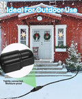 Heavy Duty Outdoor Extension Cord 50 FT 2 Pack 16 AWG Grounded 3 Prong 13 Amp Power Cable shown in snowy outdoor setting.