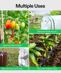 6 Inch Landscape Staples 100 Pack Heavy Duty Workhorse Galvanized Steel Garden Stakes 11 Gauge U Shaped Pins For Weed Barrier Fabric Soaker Hose And Fence Holding Durable Weather Resistant in multiple garden uses.