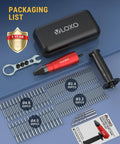 Top Shelf Rivet Gun Adapter Kit with red rivet gun, aluminum case, drill bits, and various sizes of rivets laid out.