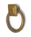 Top Notch Vintage Peg And Ring Cabinet Handles, Solid Brass Drawer Pulls, features a round ring and square peg design.