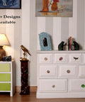 White dresser with Pack Of 100 Multicolor Ceramic Cabinet Knobs And Drawer Pulls For Cabinets And Dressers, colorful drawers