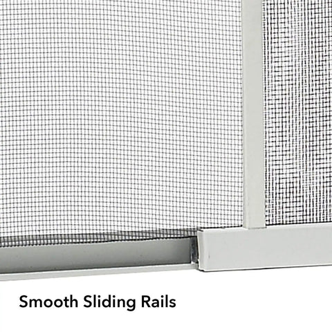 Adjustable Window Screen Kit 10 Inch High Fits 21 To 37 Inch Wide 2 Pack With Easy Glide Rails Zinc Plated Nails Varnished Wood Ends