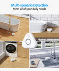 5 Pack Water Leak Detectors for Home With 4 Levels Audible Alarm near bathtub, washing machine, and kitchen sink, IP66 rated