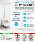 Tension Mounted Floor To Ceiling Transfer Pole With A Swivel Grab Bar And Rock Solid Grip For Bathroom Safety Senior Assist And No Sweat Daily Mobility Support In White, installation guide for ceiling compatibility.