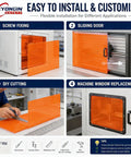 Straight Up Heavy Duty Laser Safety Window Orange Polycarbonate Sheet For 190 To 540 Nm OD6 installation process with DIY steps.