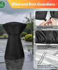 Rugged Waterproof Patio Heater Cover For Portable Tabletop Heaters 18-Inch By 25-Inch Fits COH-500 And Similar Infrared Heaters
