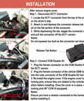 Installation guide showing Plug And Play VCM Disable Harness For Honda 3.5L V6 Engines connected to ECT1 sensor.