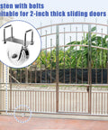 Two Pack Of Four Inch V Groove Gate Rollers Offer Rock Solid 3000 Lb Load Rating With Galvanized Steel Mount Brackets and wheels for sliding gates.