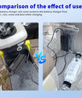 Top Shelf Waterproof Charging Cover For Electric Scooters And Ebikes protects against rain and moisture during charging, with clear design.