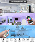 Person demonstrating smart home control with Smart 4 Inch Recessed LED Downlight Kit 6 Pack With Bluetooth Mesh for living room and kitchen.