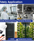 Collage showcasing Six Pack Digital Temperature and Humidity Sensor Modules compatible with DHT22 AM2302 for various applications.