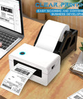 Direct Thermal Shipping Labels Four By Six Inches Two Hundred Fifty Count Perforated Sheets Smudge Proof Coating printing from a thermal printer.
