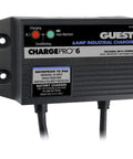 ChargePro 6 Amp 1 Bank 12 Volt Waterproof Battery Charger With Microprocessor Control shown with power cables