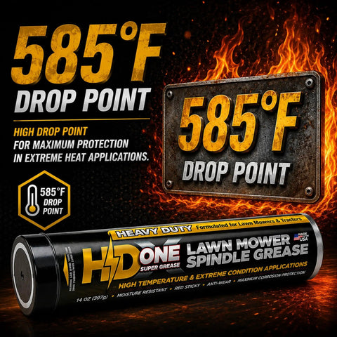 Heavy Duty High Temperature Bearing Grease For Toro And Exmark Mowers That Beats The Heat On Overworked Spindles And Shuts Out Grime And Humidity In A Battle Ready Two Pack For No Hassle Mowing Days, featuring 585°F drop point.