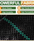 Close-up of Garden Weed Barrier Landscape Fabric 4 Ft By 50 Ft 2 Pack Premium Weed Control Cloth showcasing its woven texture.