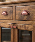 Hella Sturdy Drop Dead Gorgeous Antique Copper Cabinet Cup Pulls Solid Zinc Alloy Handle Kit With Screws For Kitchen Drawer Cupboard Wardrobe Furniture Refresh on wooden cabinet.